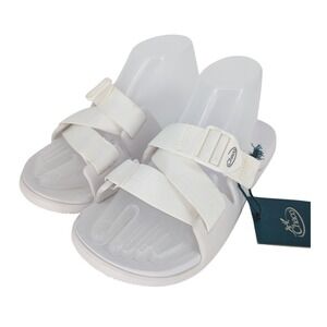 Chaco Chillos Slide Sandals Womens 8 White Outdoor Gorpcore Minimalist Comfort